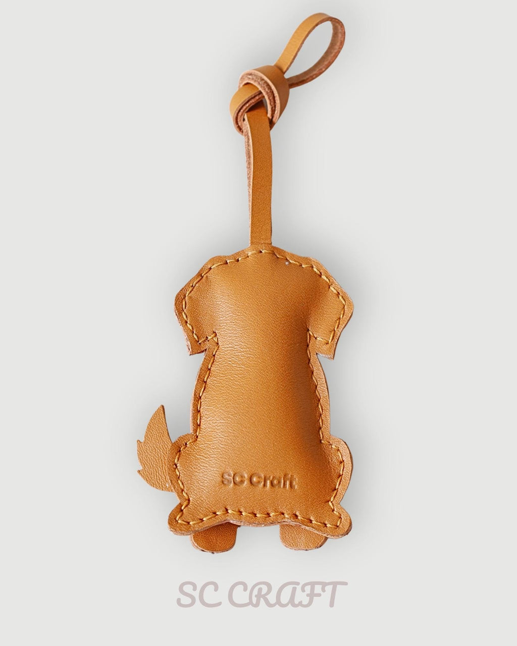 Personalized Golden Retriever Leather Bag Charms And Keychains: Handmade Dog Purse Charm