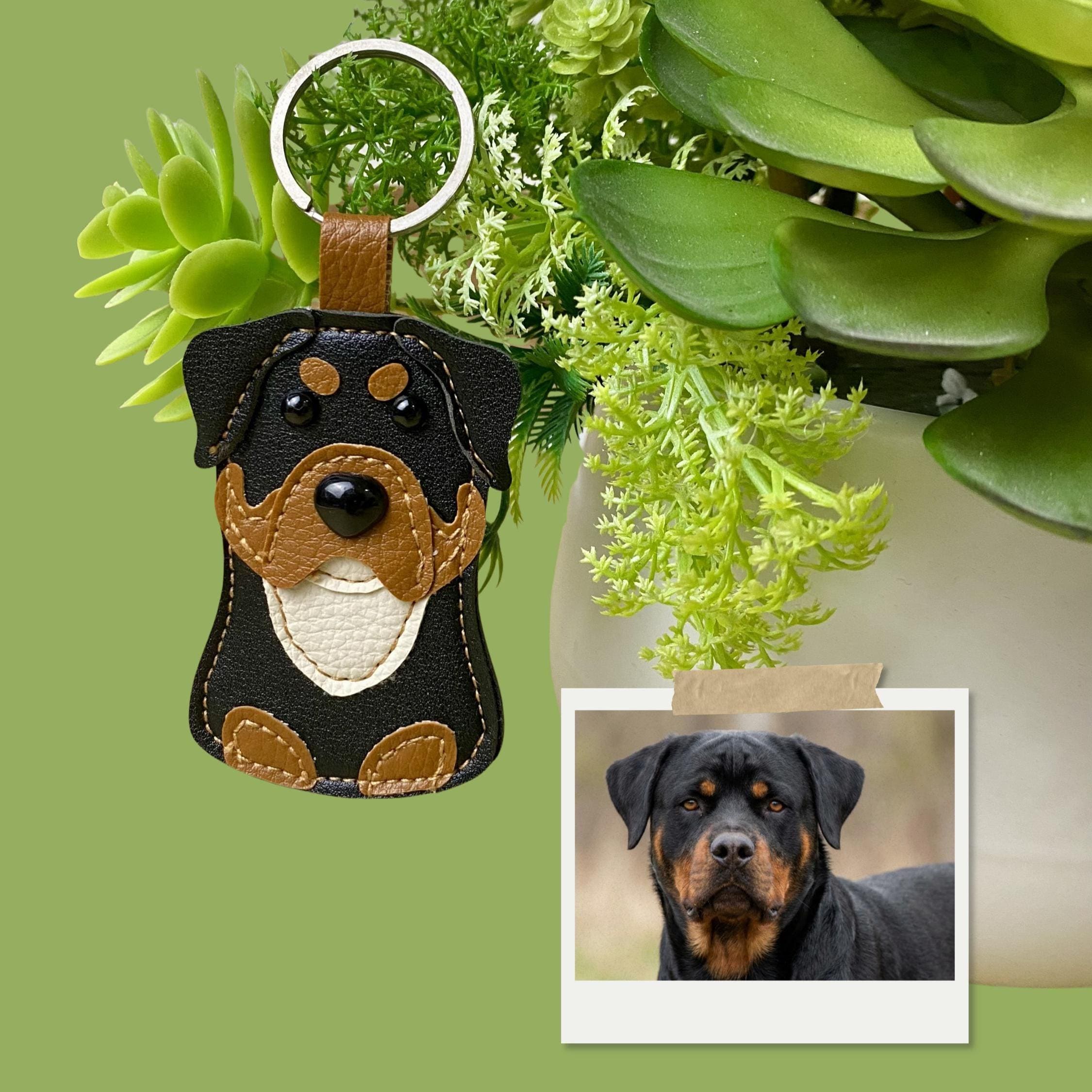 Handmade Leather Pet Bag Charm, Cute Leather Puppy Charm, Aesthetic Dog Bag Accessory, Custom Pet Portrait Keychain, Anniversary Gifts