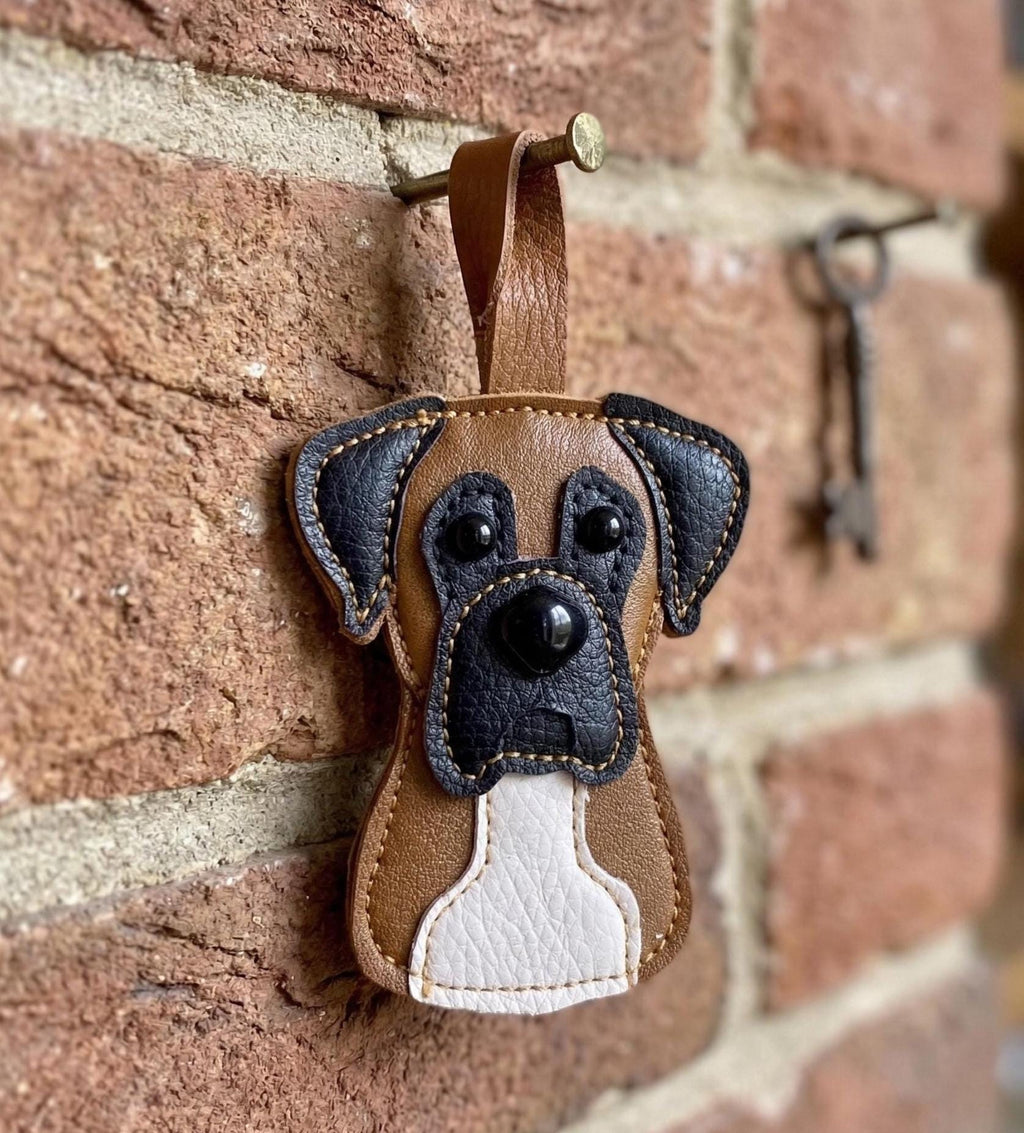 Handmade Leather Pet Bag Charm, Cute Leather Puppy Charm, Aesthetic Dog Bag Accessory, Custom Pet Portrait Keychain, Anniversary Gifts